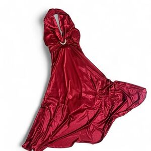 vintage red prom dress - size small